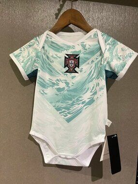 Infant Portugal Style Away Jersey Romper - Mint Soccer Fan Kit